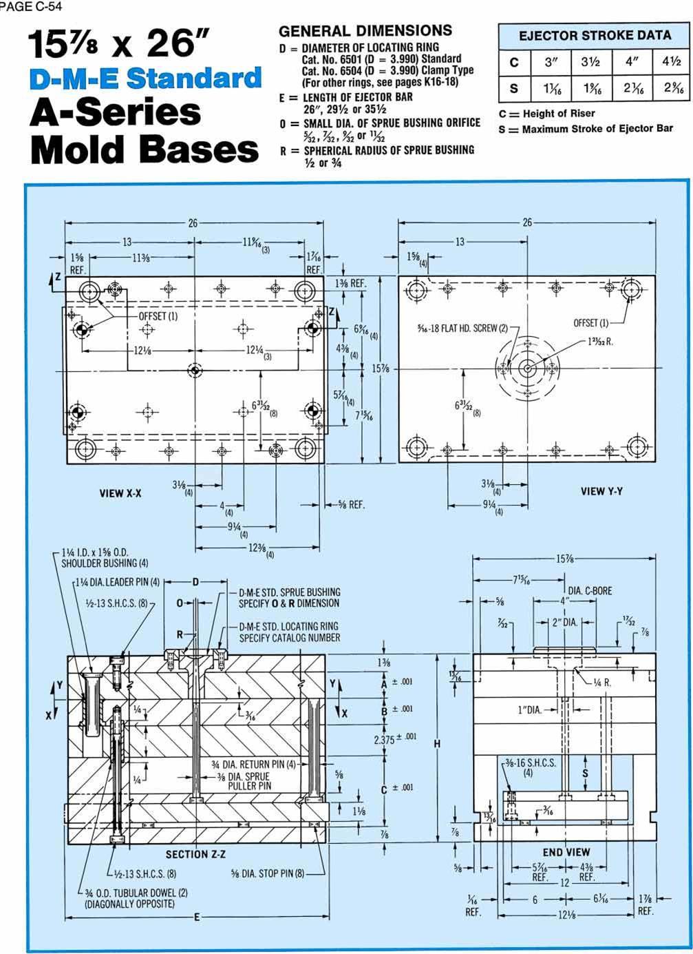 DME A series mold bases